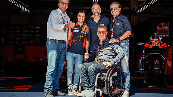 Dani Pedrosa with KTM management